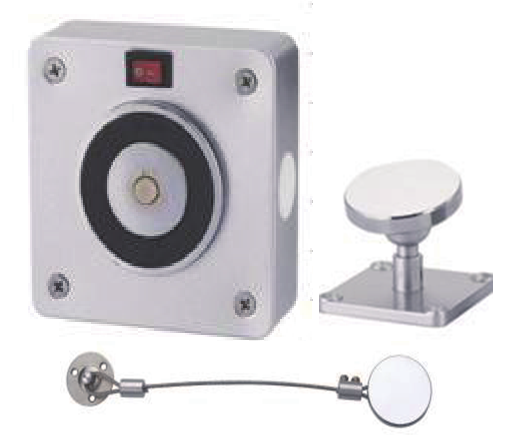 Soporte de puerta electromagnético y botón de salida MS 70